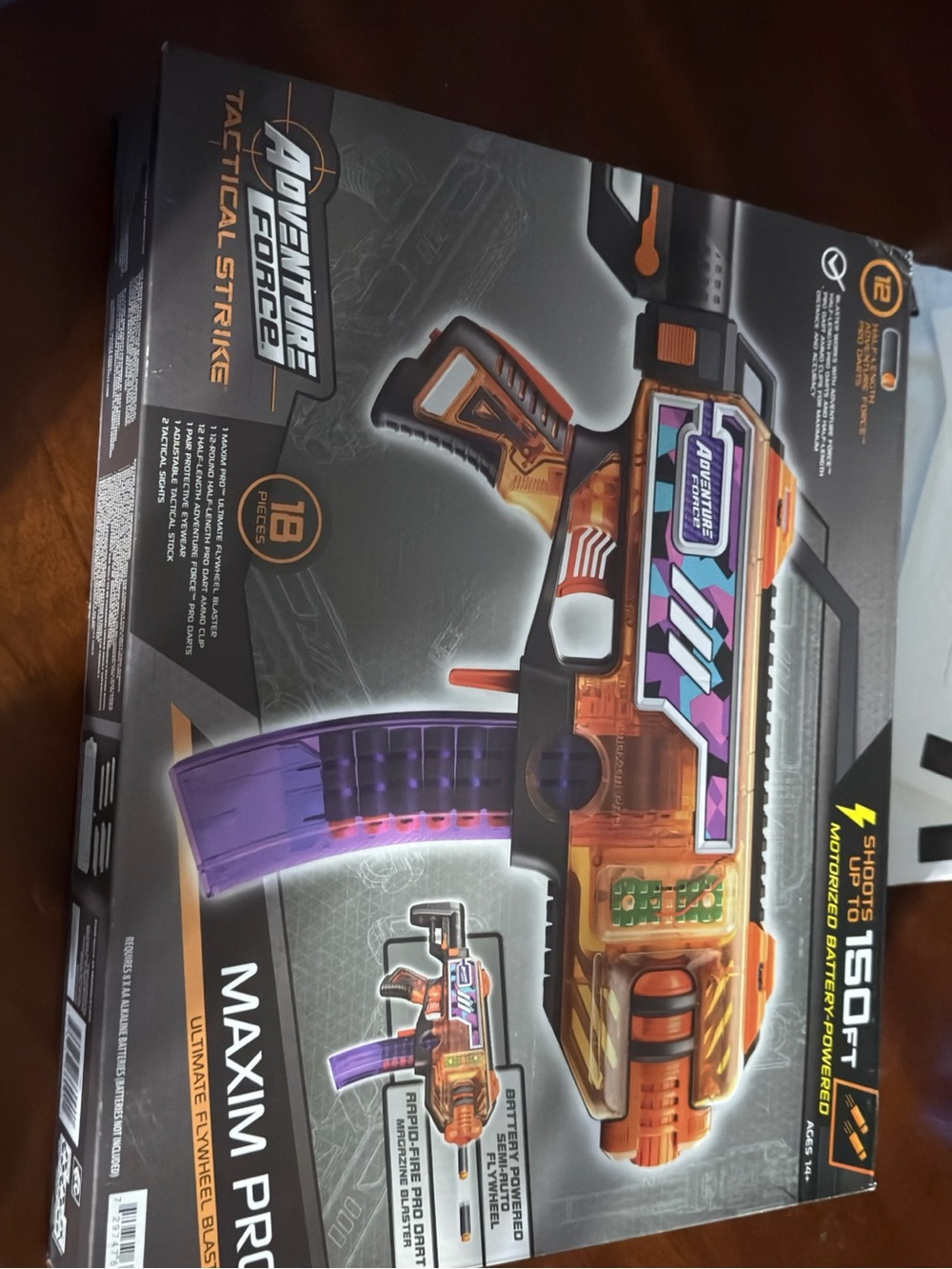 Adventure Force Maxim Pro Motorized Toy Blaster - Orange & Purple